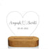 Customized Heart Shape Night Lamp for Couples